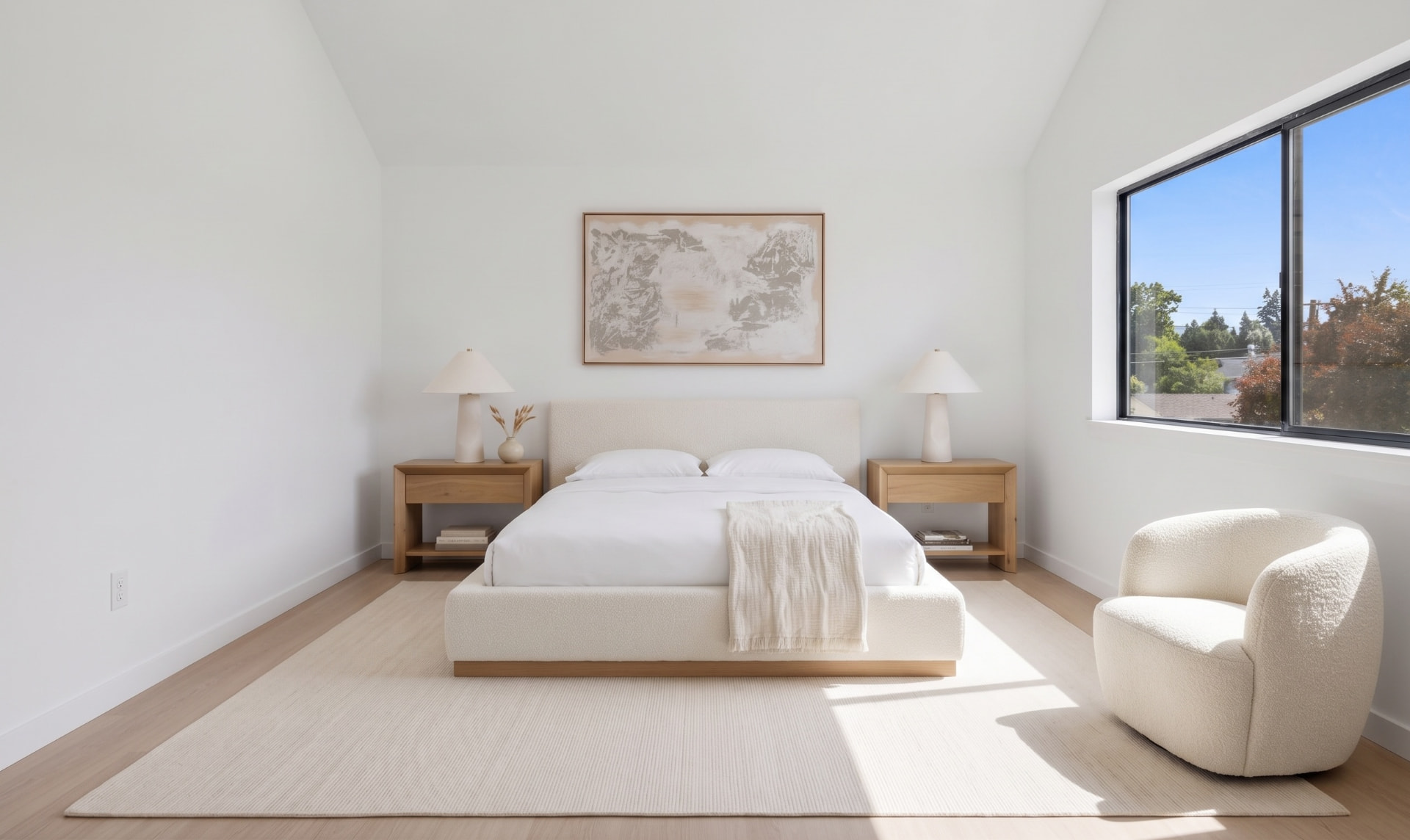 Calm Organic Modern primary bedroom